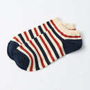 Fashion Men Women Ankle Socks Contrast Flag Stripe Star Thin Breathable Stretch Boat Sock Slippers