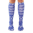 New Fashion Women Long Socks Snowflake Mermaid Deer Santa Claus Print Christmas Socks