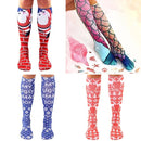 New Fashion Women Long Socks Snowflake Mermaid Deer Santa Claus Print Christmas Socks