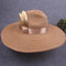 Women Sprint Summer Sun Cap Vintage Wide-Brim Fedora Hats Bowler Floppy Beach Hat Brown