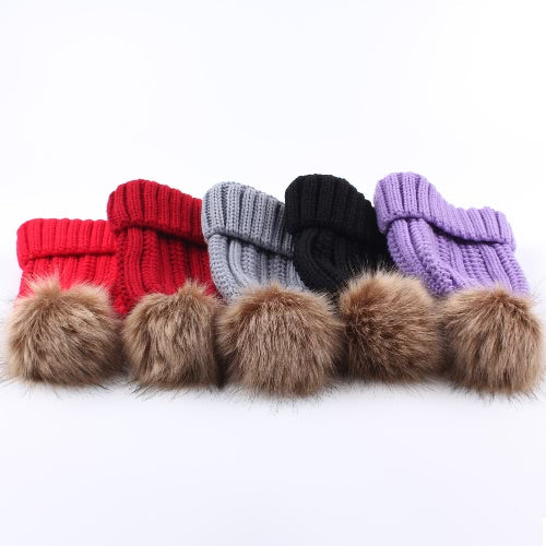 Women Winter Hat Knit Beanie Skullies Pom Pom Causal Warm Outdoor Thick Female Cap