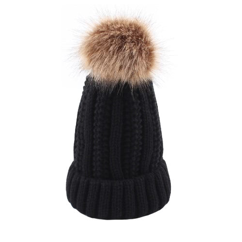 Women Winter Hat Knit Beanie Skullies Pom Pom Causal Warm Outdoor Thick Female Cap