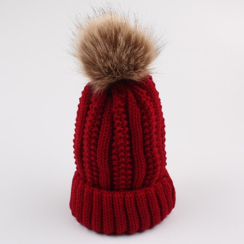 Women Winter Hat Knit Beanie Skullies Pom Pom Causal Warm Outdoor Thick Female Cap