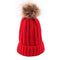 Women Winter Hat Knit Beanie Skullies Pom Pom Causal Warm Outdoor Thick Female Cap