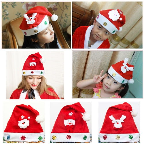 Kid Adult Cheer Christmas Hat Children Santa Claus Reindeer Snowman Cute Cap Party Festival Decoration