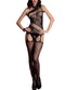 Sexy Women Lingerie Bodystockings Mesh Erotic Bodysuit Open Crotch Sleepwear Underwear Black