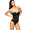 Women One Piece Mesh Swimsuit  High Waist Halter Tie Swimwear Beach Playsuit Jumpsuit Rompers