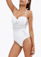 Women One Piece Mesh Swimsuit  High Waist Halter Tie Swimwear Beach Playsuit Jumpsuit Rompers