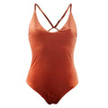 New Women Velvet One Piece Swimsuit Swimwear Cross Strap Bathing Suit Beachwear Backless Monokini