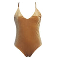 New Women Velvet One Piece Swimsuit Swimwear Cross Strap Bathing Suit Beachwear Backless Monokini