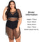 Women Plus Size Cover Up Net See Through Hollow Out Holes Sexy Bikini Beach Dress Wear Black