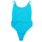 Women One Piece Swimsuit Cut Out Open Back Solid Padded Swimwear Monokini Bathing Suit Beachwear