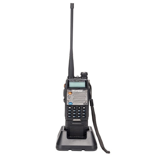 BAOFENG UV-5XP 7.4 فولت 3000 مللي أمبير 8 واط ثنائي النطاق لاسلكي تخاطب سماعة أسود