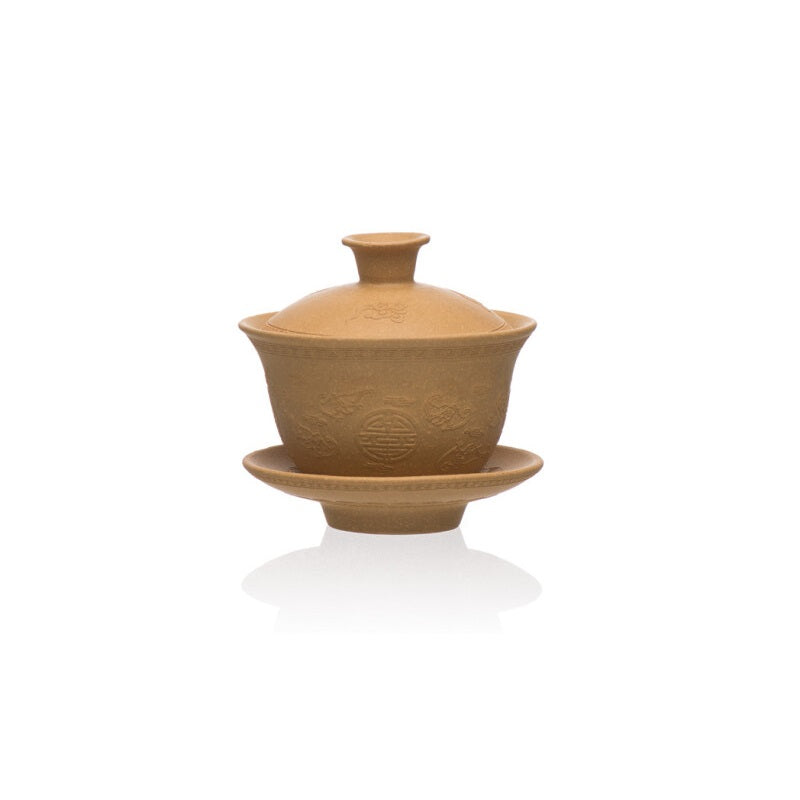 Yixing Zisha Clay Yellow Duanni Gaiwan 100ml 3.5oz