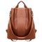 Genuine Leather Anti-theft Bag for Women - Brown