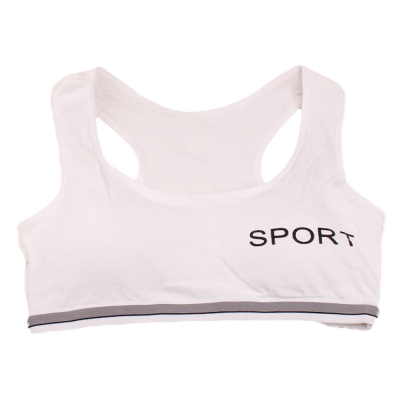 Kids Sports Bra Vest - White