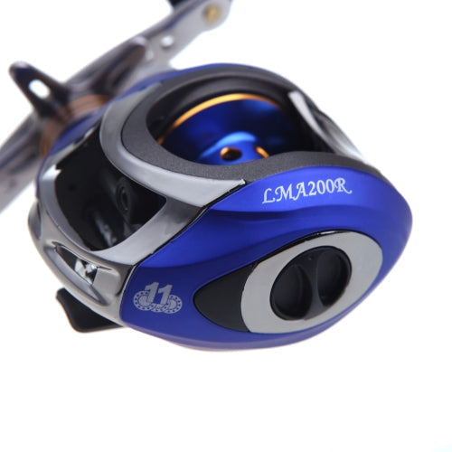 LMA200 10+1BB Ball Bearings Left Hand Bait Casting Fishing Reel High Speed 6.3:1 Black