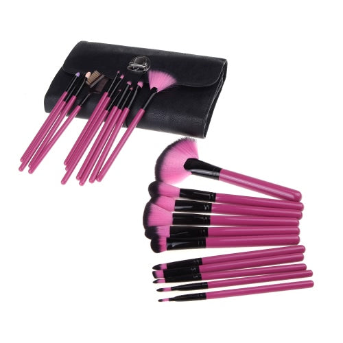 Wood Professional 22Pcs Makeup Brush Kit Cosmetic Make Up Set with Pouch Bag