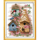 DIY Handmade Needlework Counted Cross Stitch Set Embroidery Kit 14CT Log Cabin Pattern Cross-Stitching 37 * 44cm Home Decoration