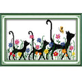 DIY Handmade Needlework Counted Cross Stitch Set Embroidery Kit 14CT Three Animals Pattern Cross-Stitching 41 * 28cm Home Decoration