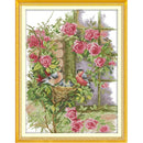 DIY Handmade Needlework Counted Cross Stitch Set Embroidery Kit 14CT Birds' Family Pattern Cross-Stitching 37 * 47cm Home Decoration