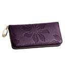 New Fashion Long Women Purse Floral Print PU Leather Candy Color Zip Wallet Card Holder Clutch