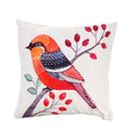 Simple Rural Style Bird Cotton and Linen Pillowcase Back Cushion Cover Throw Pillow Case for Bed Sofa Car Home Decorative Decor 45 * 45cm