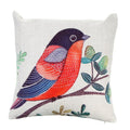 Simple Rural Style Bird Cotton and Linen Pillowcase Back Cushion Cover Throw Pillow Case for Bed Sofa Car Home Decorative Decor 45 * 45cm