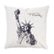 Statue of Liberty World Landmarks Cotton and Linen Pillowcase Back Cushion Cover Throw Pillow Case for Bed Sofa Car Home Decorative Decor 45 * 45cm