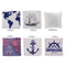 Anchor Sailboat Map Cotton and Linen Pillowcase Back Cushion Cover Throw Pillow Case for Bed Sofa Car Home Decorative Decor 45 * 45cm