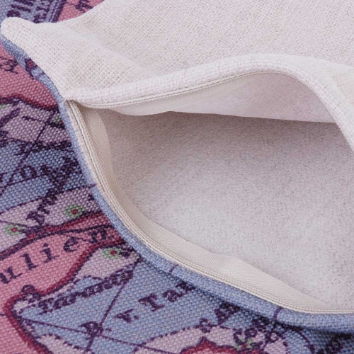 Anchor Sailboat Map Cotton and Linen Pillowcase Back Cushion Cover Throw Pillow Case for Bed Sofa Car Home Decorative Decor 45 * 45cm