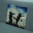 Artistic Lovers Silhouette Cotton and Linen Pillowcase Back Cushion Cover Throw Pillow Case for Bed Sofa Car Home Decorative Decor 45 * 45cm