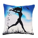 Artistic Lovers Silhouette Cotton and Linen Pillowcase Back Cushion Cover Throw Pillow Case for Bed Sofa Car Home Decorative Decor 45 * 45cm