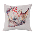 Giraffe Zebra Animals Cotton and Linen Pillowcase Back Cushion Cover Throw Pillow Case for Bed Sofa Car Home Decorative Decor 45 * 45cm