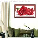 DIY Handmade Needlework Counted Cross Stitch Set Embroidery Kit 14CT Beautiful Roses Pattern Cross-Stitching 36 * 25cm Home Decoration