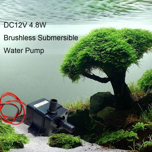 DC12V 4.8W Mini Brushless Submersible Water Pump for Fish Tank Aquarium Fountain Flowerpot