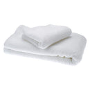 2pcs Simple Soft Pure White Cotton Bath Towels Set Drying Towel Washcloth for Hotel Home Use