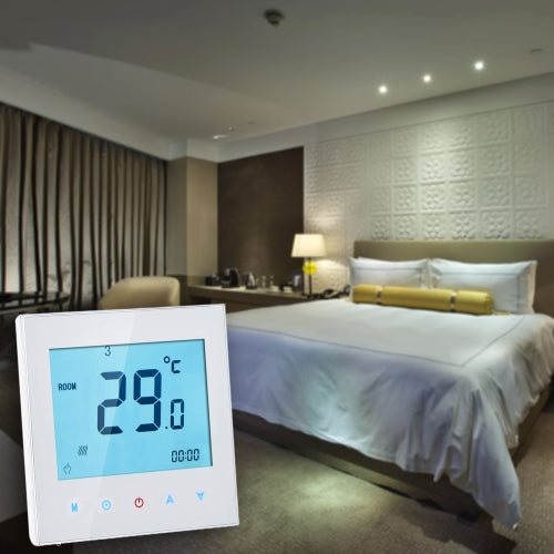 3A 110-230V Weekly Programmable LCD Display Touch Screen Water Heating Thermostat Room Temperature Controller