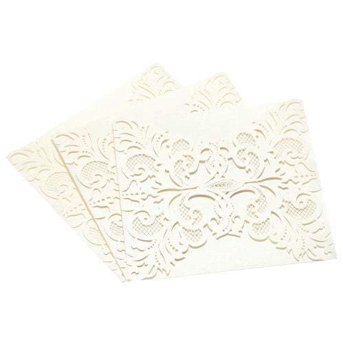 20Pcs Romantic Wedding Party Invitation Card Delicate Carved Pattern