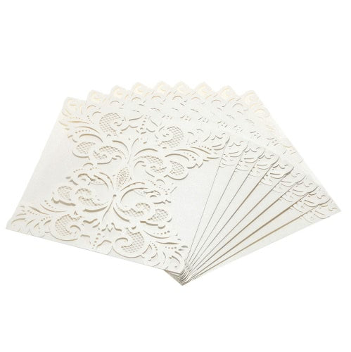 20Pcs Romantic Wedding Party Invitation Card Delicate Carved Pattern