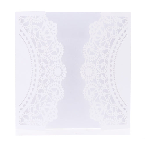 20 pcs White Laser Cut Wedding Celebration Birthday Party Invitation Card