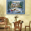 57*44cm DIY Handmade Counted Cross Stitch Needlework Set Embroidery Kit Christmas Scenery Home Decoration 14CT