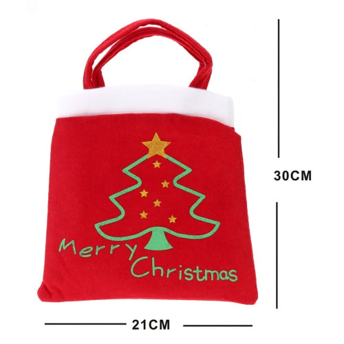 Cute Christmas Tree Pattern Gifts Candies Bag Pocket Festival Decoration Decor Supplies