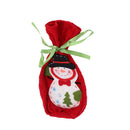 Santa Gift Bag Xmas Treat Sack Bag with Snowman Pattern Christmas Candy Present Socks Christmas Supply