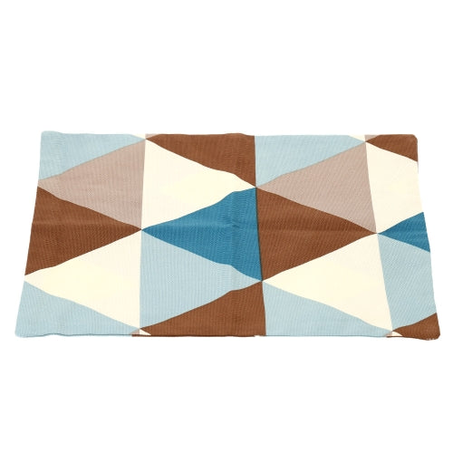 Modern Geometric Triangle Pattern Table Mat Cotton Slip-resistant Tableware Placemat Dish Bowl Weave Insulation-proof Pad