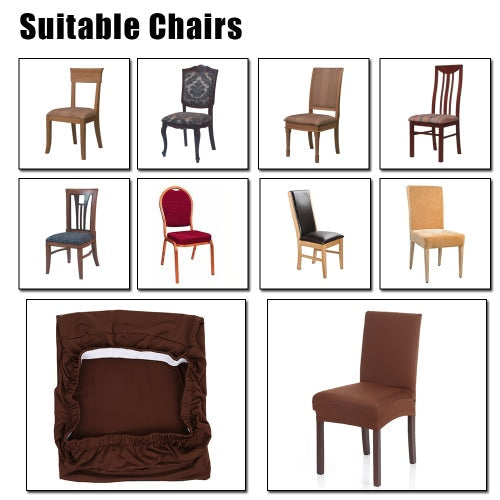 High Quality Stretch Removable Washable Short Dining Chair Cover Soft Milk Silk Spandex Chair Cover Slipcover for Wedding Party Hotel Dining Room Ceremony Chair Seat Covers