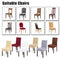 High Quality Stretch Removable Washable Short Dining Chair Cover Soft Milk Silk Spandex Chair Cover Slipcover for Wedding Party Hotel Dining Room Ceremony Chair Seat Covers