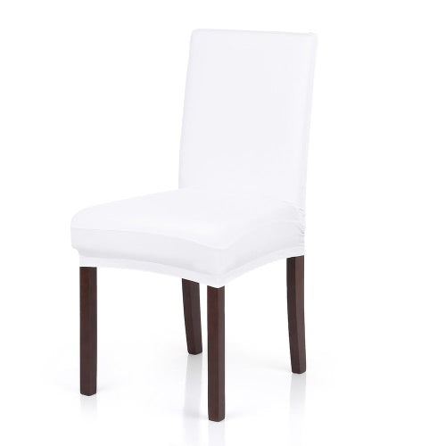 High Quality Stretch Removable Washable Short Dining Chair Cover Soft Milk Silk Spandex Chair Cover Slipcover for Wedding Party Hotel Dining Room Ceremony Chair Seat Covers