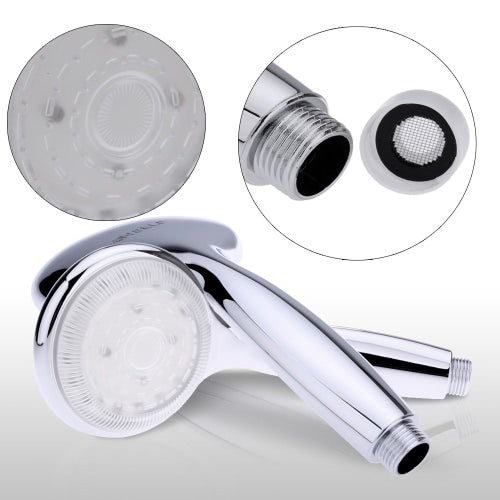 Anself Automatic LED Light Shower Head Handheld Bath Sprinkler for Bathroom Multiple Color 7 Colors Water Glow