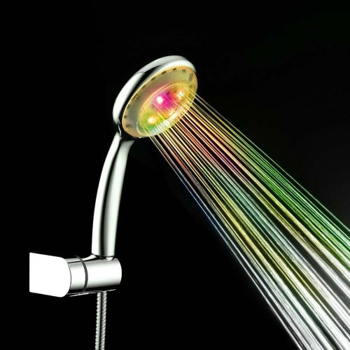 Anself Automatic LED Light Shower Head Handheld Bath Sprinkler for Bathroom Multiple Color 7 Colors Water Glow